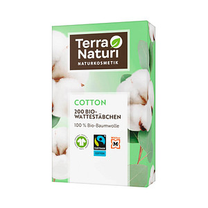 Terra Naturi Wattestäbchen COTTON weiß, 200 St.