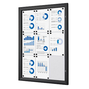 Showdown Displays Schaukasten SCS9xA4C9005, 9xA4, schwarz, magnetisch 8596052051692 Showdown Displays