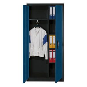 4064615190217 - Garderobenschrank 9260-30 Metall 1 Abteil mit 1 Fach abschließbar 93x195cm (BxH) blau 4064615190217 C+P-Möbel 4064615190217 - Garderobenschrank 9260-30 Metall 1 Abteil mit 1 Fach abschließbar 93x195cm (BxH) blau 4064615190217 C+P-Möbel