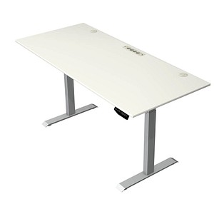 4044917451285 - Move 1 plus elektrisch höhenverstellbarer Schreibtisch weiß rechteckig T-Fuß-Gestell grau 1800 x 800 cm 4044917451285 Kerkman