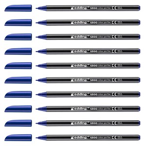 4004764432479 - edding Filzstifte Filzschr1200 blau 10St 10 mm Blau
