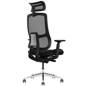 4250504567165 - Bürostuhl  schwarz   silber mit Armlehnen bis 113kg 4250504567165 LMG