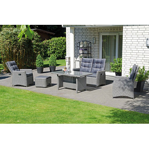 4028041999721 - Sonnenpartner - SunnySmart 5-teilige Loungegruppe Roseville Aluminium mit Kunststoffgeflecht rustic-vintage 4028041999721 - Sonnenpartner - SunnySmart 5-teilige Loungegruppe Roseville Aluminium mit Kunststoffgeflecht rustic-vintage