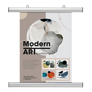 Franken Posterschienen mit Ösen BS1004 silber 70,5cm Aluminium zum Aufhängen