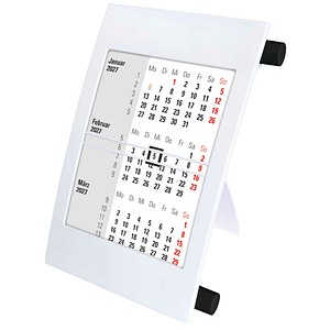 Tischkalender Drehkalender 2027/2028 weiß/schwarz, 1 St.