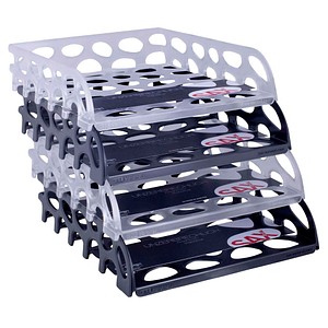 9014400261160 - Briefablage Voronoi 0-555-19 unzerbrechlich A4   C4 schwarz Kunststoff staplebar 9014400261160 Sax