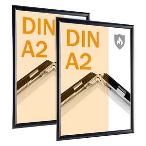 SPRINTIS  Brandschutz-Klapprahmen schwarz 42,0 x 59,4 cm, 2 St.