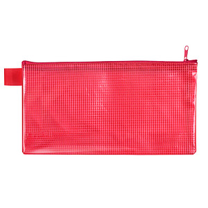 VELOFLEX Reißverschlussbeutel DIN lang rot 0,26 mm, 1 St.