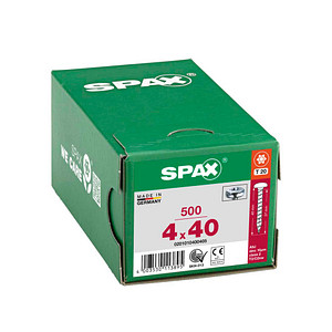 4003530113895 - Universalschraube 4 x 40 mm 500 Stück Vollgewinde Halbrundkopf t-star plus T20 4CUT wirox - 0201010400405 - Spax