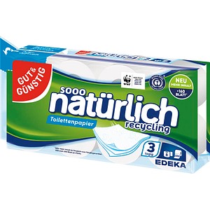 4311501111260 - Toilettenpapier natürlich recycling 3-lagig Recyclingpapier 8 Rollen 4311501111260 - Toilettenpapier natürlich recycling 3-lagig Recyclingpapier 8 Rollen