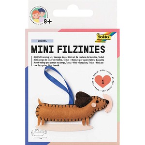4001868145649 - Nähset Mini Filzinies DACKEL braun