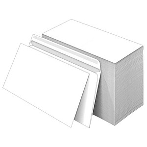 4040134254593 - AKTION Briefumschläge DIN lang ohne Fenster weiß selbstklebend 1000 St + GRATIS SCHULTE Dominosteine Vollmilch Schokolade 1750 g