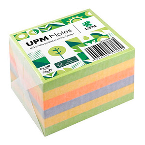 UPM Raflatac Haftnotizen 5854-76PG-6, Spring, 75x75mm, grün/gelb/orange/violett, quadratisch 4044355793862 UPM Raflatac 6 Stück