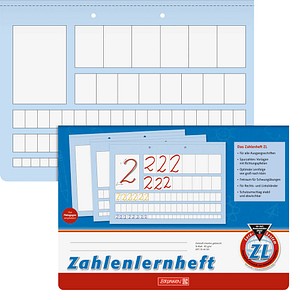 BRUNNEN Zahlenlernheft Lineatur ZL liniert DIN A4 quer ohne Rand, 16 Blatt, 1 St.