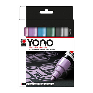 4007751848796 - YONO PASTEL Acrylstifte-Set farbsortiert 15 - 30 mm 4007751848796 6 Stück