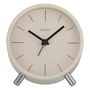 4047443525949 - grau beige   222229 Uhren und Wecker Funkwecker Flores analog ohne Ticken grau beige   222229 222229 4047443525949