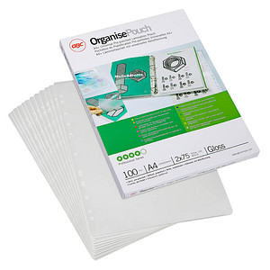 GBC Organise Laminating Pouch - 100-pack - glossy - 229 x 303 mm - lamination pouches