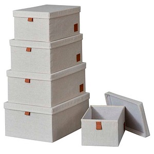 LOVE !T STORE !T Premium Aufbewahrungsboxen-Set beige, 1 Set