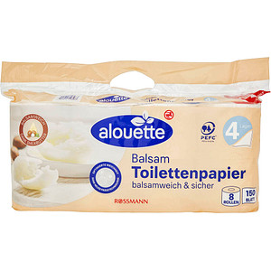 alouette Toilettenpapier Balsam 4-lagig, 8 Rollen