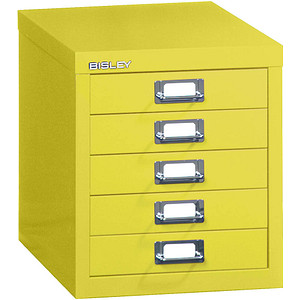 BISLEY MultiDrawer™ L125 Schubladenschrank gelb 5 Schubladen 27,9 x 38,0 x 32,5 cm