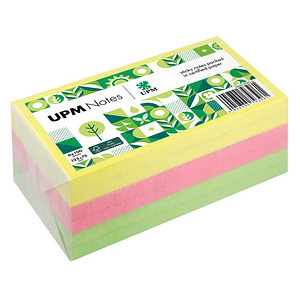 UPM Raflatac Haftnotizen 5855-21PG-6, brillant, 125x75mm, gelb/pink/grün, rechteckig 4044355793961 UPM Raflatac 6 Stück