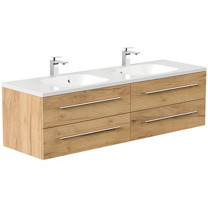 4251982676660 - POSSEIK Waschbecken mit Unterschrank GEANT 160 eiche gold 1600 x 496 x 440 cm