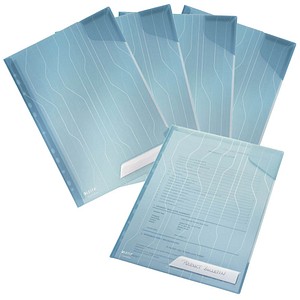 AKTION: LEITZ Prospekthüllen CombiFile DIN A4 blau genarbt 0,20 mm, 5 St. mit Prämie nach Registrierung