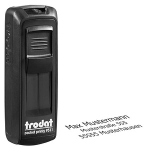 4044589458377 - Textstempel individualisierbar Pocket Printy 9511 selbstfärbend schwarz ohne Logo 1 St
