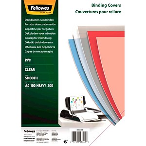 Fellowes Deckfolien für Bindemappen transparent, DIN A4 0,3 mm, 100 St.