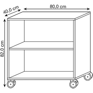4032062152058 - Rollenregal TOPAS LINE 2 Ordnerhöhen B 800 mm lichtgrau