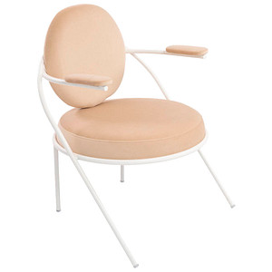 meet powered by PAPERFLOW Sessel SATURNE elfenbein weiß Stoff 70,0 x 73,0 x 88,0 cm, 1 St.