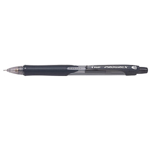 10 Stück Pilot Druckbleistift Progrex, H-127-SL-B-BG 3072701, Härte HB, 0,7mm, schwarz, mit Radiergummi 4902505373404 Pilot