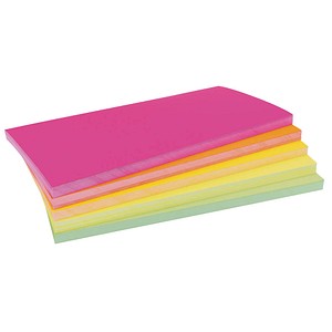 Magnetoplan Moderationskarten Neon  112501560, 20x10cm, rechteckig, 120g, farbig sortiert  4013695067001 Magnetoplan 250 Stück