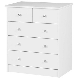 4250950207035 - WOHNLING Kommode Weiß 60 x 70 x 35 cm Sideboard Anrichte mit 5 Schubläden 4250950207035 - WOHNLING Kommode Weiß 60 x 70 x 35 cm Sideboard Anrichte mit 5 Schubläden