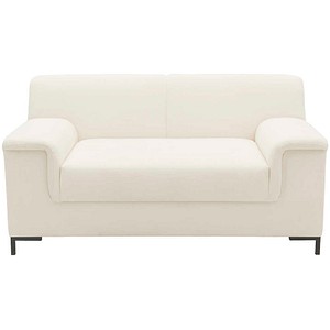 DOMO Collection 1,5-Sitzer Sofa Jamie creme braun Stoff 144,0 x 81,0 x 76,0 cm, 1 St.