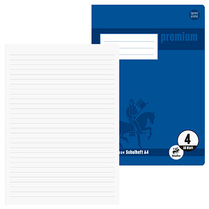 Staufen® Schulheft Premium Lineatur 4 liniert DIN A4 ohne Rand, 16 Blatt