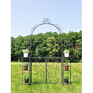 4041908094889 - Rankbogen mit Tor LAKI Metall schwarz Bogen 1560 x 2330 cm 4041908094889 Garden Pleasure 4041908094889 - Rankbogen mit Tor LAKI Metall schwarz Bogen 1560 x 2330 cm 4041908094889 Garden Pleasure
