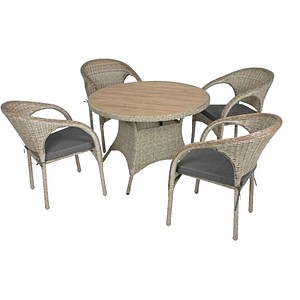 Garden Pleasure Sitzgruppe BASTIA, sand Kunststoff, Metall, 9-teilig