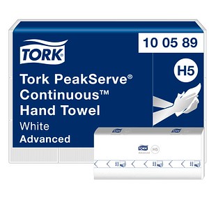 TORK Papierhandtücher 100589 PeakServe® H5 Endlos™ Advanced Interfold-Falzung 1-lagig 3.240 Tücher