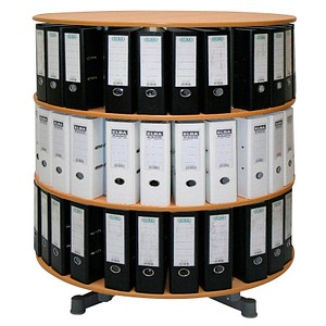 Ordnerdrehsäule buche für bis zu 108 Ordner