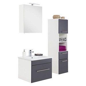 Badmöbel-Set VIVA anthrazit/weiß