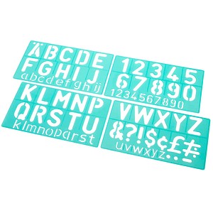 5701221855008 - Buchstabenschablonen-Set grün 5701221855008 4 Stück