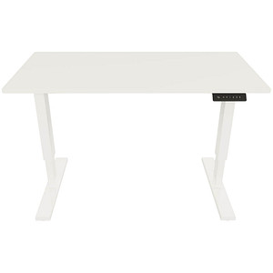 5020073990386 - E-StarterTech elektrisch höhenverstellbarer Schreibtisch weiß rechteckig T-Fuß-Gestell weiß 1400 x 800 cm 5020073990386 Bisle