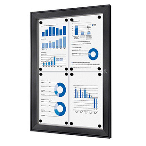 Showdown Displays Schaukasten SCS4xA4C7016JS, 4xA4, anthrazit, magnetisch 8596052163623 Showdown Displays