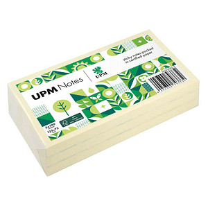 UPM Raflatac Haftnotizen 5655-01PG-3, 125x75mm, gelb, rechteckig 4044355793732 UPM Raflatac 3 Stück