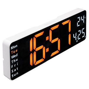 4047443524751 - digitale Wanduhr Santa Cruz weiß Kunststoff 320 x 100 cm 4047443524751 Hama