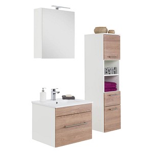 Badmöbel-Set VIVA eiche/weiß