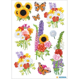 4008705033695 - 3369 Decorsticker Schmucketikett moderne Blumen 30 Sticker 4008705033695 30 Stück