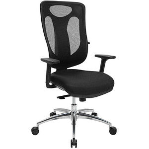 4014296950563 - Bürostuhl Net Pro 100 schwarz   silber mit Armlehnen bis 110kg 4014296950563 Topstar