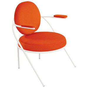 meet powered by PAPERFLOW Sessel SATURNE rost weiß Stoff 70,0 x 73,0 x 88,0 cm, 1 St.